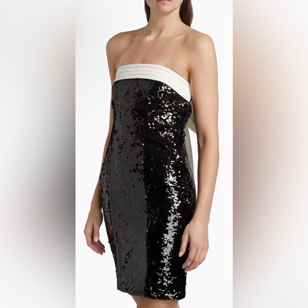 Alice + Olivia Black Sequin Dress